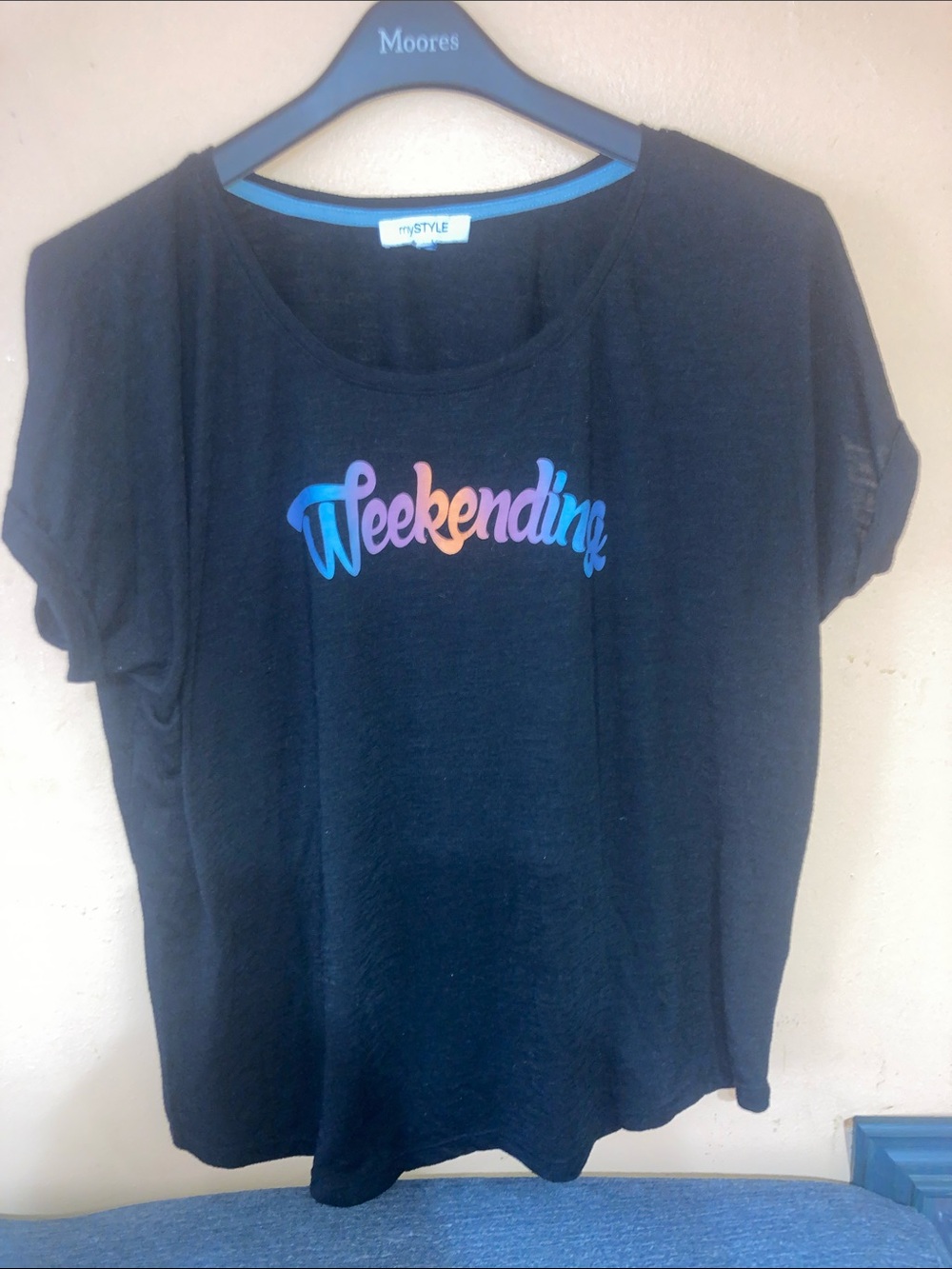 Women’s 'Weekending' Short Sleeve Tee - Black
